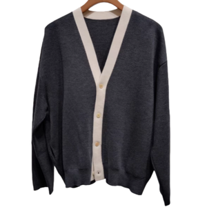 Cardigan Unisexe en Coton Respirant Tricoté Épais de Haute Qualité – Vente en Gros 2026 - Product Image 1
