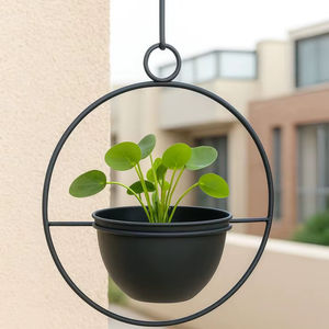 Fabricant OEM de jardinières suspendues en métal robuste pour plantes lourdes, décoration de jardin extérieur, pot suspendu décoratif - Product Image 1