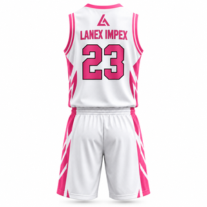 Ensemble d'uniformes de basket-ball personnalisés pour hommes, femmes et jeunes, maillot et short respirants à séchage rapide, vêtements de sport avec impression de logo, numéro et nom personnalisés - Product Image 3