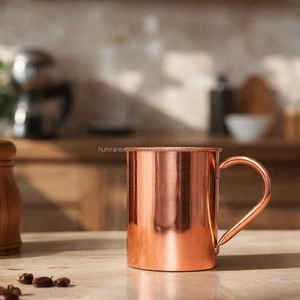 Copper Mule <b>Mug</b> Modern Style Reusable Metal Cup Leak Proof Dishwasher Safe Gift <b>Box</b> for Adults Party Outdoor Use - Product Image 1