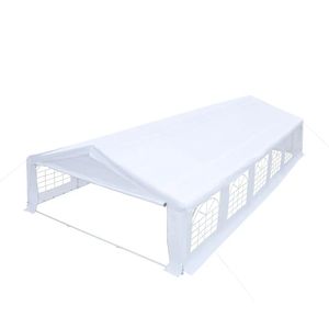 Tenda per Feste da Esterno Resistente 20FT X 40FT con Pareti Laterali Rimovibili e Porte Avvolgibili, Copertura in PE da 11 oz, Tettoia Superiore da 6FT 6" e Struttura in Poliestere PE da 10FT - Product Image 6