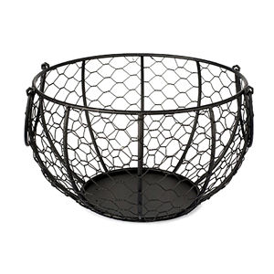 Panier de rangement en fil métallique noir, vente en gros, décoration créative pour la maison et panier organisateur pratique avec poignées, panier de rangement pour la maison - Product Image 6