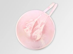 ช้อนสลัดเรซิ่นทำมือสไตล์เพอร์เฟค ชุดช้อนเสิร์ฟตกแต่ง ช้อนผสมอาหาร ช้อนดินเนอร์ ด้ามจับช้อนสลัด - Product Image 2