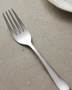 Ensemble de couverts minimalistes en acier inoxydable finition mate, fourchette, couteau, cuillère, résistant à la rouille, vaisselle de mariage - Product Image 2