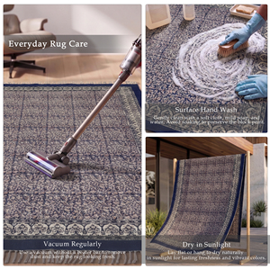 Unique Floral Cotton Block Printed Handmade Bohemian Style Eco-Friendly Non-Slip Rug Decorative Area <b>Carpet</b> Interiors - Product Image 5