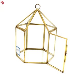 Modern Gold Metal Glass Plant <b>Terrarium</b> High Quality Luxury Design <b>for</b> Home Restaurant Hotel Decorations Vase Cheap Price <b>Sale</b> - Product Image 4