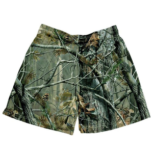Shorts de sport personnalisés en polyester haute résistance, coupe ample, taille mi-haute avec cordon de serrage, motif camouflage, pour hommes - Product Image 2