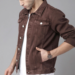Wholesale Men <b>Jeans</b> Jacket Casual Solid Color Single Breasted Slim Fit Cotton Outwear Apparel High Quality Fashion Trend Coat - Product Image 3
