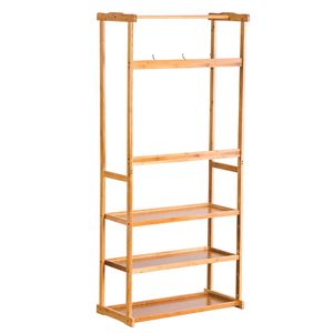 ราวแขวนเสื้อสามชั้นสีไม้ รุ่น YS - Product Image 2