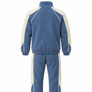 Fleece Tracksuit For Men Custom Casual Activewear Set With Zipper Jacket And Jogging <b>Pants</b> For Fitness Training And Outdoor Wear - Product Image 4