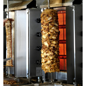 Parrilla de Gas para Kebab y Shawarma Gmax SK-703 Profesional de 3 Quemadores, Vertical, Independiente, de Acero Inoxidable - Product Image 1