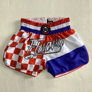 กางเกงมวยไทยสั่งทำพร้อมโลโก้สำหรับสโมสร - ระบายอากาศได้ดี แห้งเร็ว เหมาะสำหรับผู้ใหญ่ทั้งชายและหญิง ใช้สำหรับชกมวยและศิลปะการต่อสู้ - Product Image 3