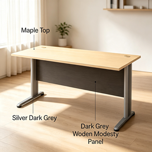 Stylish Modern Extendable Rectangular Executive Office <b>Table</b> <b>Wall</b> <b>Mount</b> File Drawer Storage Durable Melamine Wood Top Office - Product Image 4