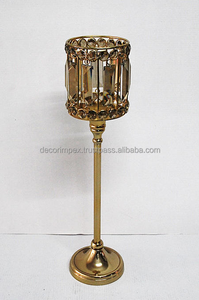Décor d'hôtel à la maison bougeoir en verre plaqué or de luxe de qualité assurée pièce maîtresse de noël en cristal moderne sur Alibaba - Product Image 3