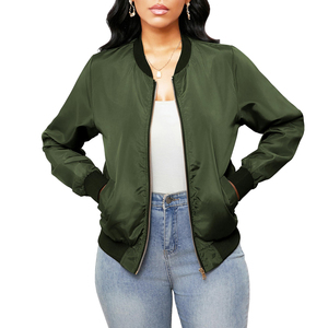 Veste en satin polyester de haute qualité pour femmes, couleur unie, mode streetwear, veste en satin décontractée pour femmes - Product Image 4