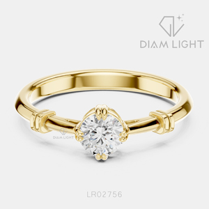 Bague de fiançailles en diamant de laboratoire certifié IGI 0,35 carat, or blanc 14 carats, taille ronde, clarté VS+, couleur F+, pour mariage ou anniversaire - Product Image 5