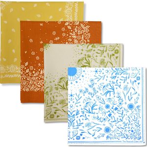 Bandana unisexe multicolore de haute qualité 100% coton, design personnalisé, hip hop, 22x22 pouces, tissu doux et respirant, impression numérique - Product Image 1