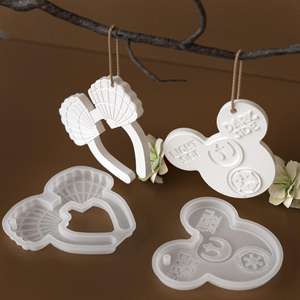 Molde de Silicona para Llavero con Colgante de Cabeza de Oso Unicornio y Concha de Palma para Aromaterapia - Product Image 4