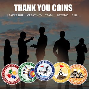 Moneda Conmemorativa Personalizada con Mensaje Inspirador <span class=keywords><strong>y</strong></span> de Agradecimiento, Regalo Motivacional para Empleados, Compañeros de Trabajo <span class=keywords><strong>y</strong></span> Personal en EE. UU. - Product Image 4