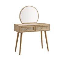 Ensemble de coiffeuse en rotin naturel avec chaise, vente en gros, directement de l'usine du Vietnam, OEM ODM, prix compétitifs