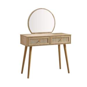 Juego de tocador de ratán natural de gran venta con silla, venta al por mayor directa de fábrica de Vietnam, OEM ODM, precios competitivos - Product Image 1