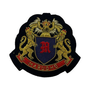 Écussons en tissu de soie 3D brodés à la main avec logo personnalisé, badges de mode en toile faits à la main avec épingle de sûreté, emballage personnalisé - Product Image 1