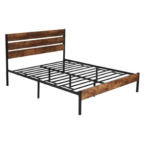 <span class=keywords><strong>Lit</strong></span> double en <span class=keywords><strong>fer</strong></span> forgé avec cadre en acier pour chambre à coucher ou salon - Product Image 4