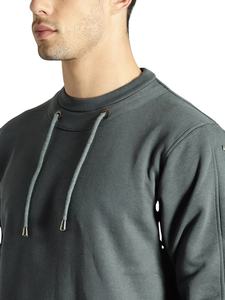 Sudadera informal transpirable cómoda de algodón 100 de alta calidad para mujer, cuello redondo, manga larga, elegante, estampado sólido, hecho para invierno - Product Image 4