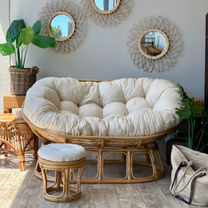 Confortable balcon extérieur jardin station balnéaire chaises paresseuses naturelles taille personnalisée loisirs rotin papasan chaise - Product Image 6