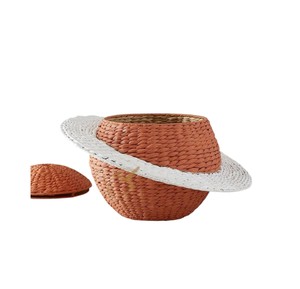 Cesta de Jacinto de Agua Tejida a Mano con Tapa, Linda Cesta de Almacenamiento de Juguetes, Contenedor Decorativo para Guardar Juguetes en la Habitación Infantil - Product Image 2