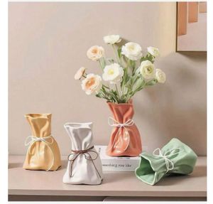 Moderno Florero de Cerámica para Hidroponía, con Acabado Esmaltado, para Decoración del Hogar, Sala de Estar y Entrada - Product Image 1