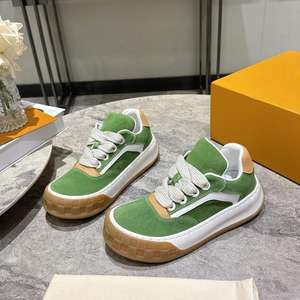 Designer <b>Shoes</b> Canvas Lace-up Sneakers Breathable Rubber Outsole Comfortable Thick Sole <b>Height</b> <b>Increasing</b> Sheepskin Lining <b>Shoes</b> - Product Image 3