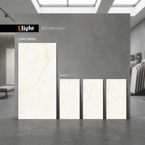 Onyx Gold 800x1600mm Azulejos de porcelana esmaltada-Suelo de salón de Villa pulido Exportación de lujo de India a Burkina Faso - Product Image 5