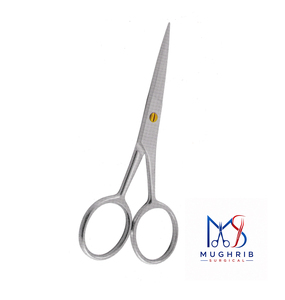 Ciseaux à moustache avec vis plaquée or, lame droite en acier inoxydable durable, taille 10,5 cm, logo personnalisé - Product Image 6