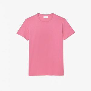 Camiseta de Manga Corta para Hombre, Cuello en V, Color Rosa, Poliéster/Algodón, Corte Regular, Casual, Color Sólido, Lona de 180g, Ecológica, de Secado Rápido - Product Image 1