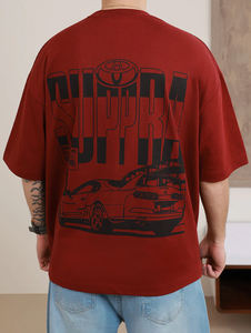 T-shirts unisexes de luxe en sergé de polyester pour hommes, col montant, coupe lourde, épaules tombantes, de marques célèbres, haute qualité, OEM, collection 2026 - Product Image 2