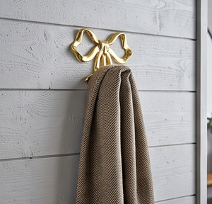 Fine Quality Gold Polished Bow Shape Wall <b>Hook</b> Metal Heavy-Duty Single <b>Hook</b> Luxurious Design For Clothing Storage - Product Image 4