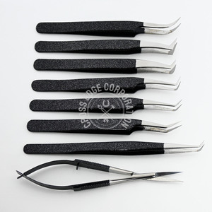 Pince à cils à volume de 45 et 90 degrés Embouts en fibre Pince à cils classique incurvée Fine X Volume Boot Pince à épiler d'extension de cils russe - Product Image 4