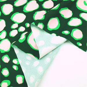 Hot Bán Mỏng Vải Mềm Màu Xanh Lá Cây Dot In Dệt 100% Polyester Crepe Vải Hàng May Mặc Cho Phụ Nữ Ăn Mặc Và Lót Trong Kho - Product Image 3