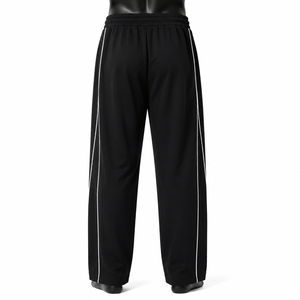 Custom <b>Men</b>’s Loose <b>Baggy</b> Sweatpants Side Stripe Drawstring Elastic Waist Straight Leg Casual Training Jogger <b>Trousers</b> Wholesale - Product Image 3