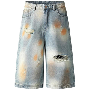 Pantalones Cortos Vaqueros Baggy Estilo Vintage con Logo Personalizado y Lavado Ácido para Streetwear - Fabricante - Product Image 1