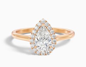 Anillo de compromiso de moissanita talla pera de plata de ley 925 chapado en oro blanco, anillo de promesa minimalista y delicado con forma de lágrima - Product Image 1