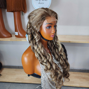 Wholesale 100% Remy Vietnamese Human Hair <b>Long</b> <b>Wig</b> High Quality Bouncy Loose Deep Curly Wave for Lace Natural Color 200% - Product Image 2