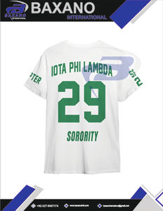 T-shirt de la sororité Iota Phi Lambda, t-shirt en coton blanc avec lettres grecques, vêtements de sororité IPL, t-shirt universitaire personnalisé avec n'importe quel design - Product Image 5