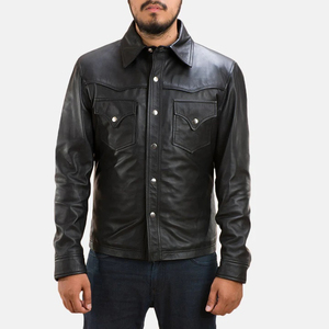 Wholesale ORREN <b>Men's</b> Genuine Leather Shirt - High-Quality Slim Fit Leather Jacket for <b>Men</b> - Sialkot Factory Direct - Product Image 2