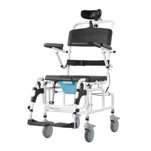 Sedia a rotelle per bagno in lega di alluminio da 17,5 pollici per adulti disabili - Product Image 1