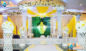 Increíble boda india tradicional Dev Mandap boda Radha Krishna Mandap para Kalyanam impresionante matrimonio Sur Mandap Guyana - Product Image 3