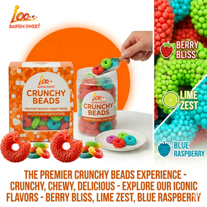 Bonbons à faible teneur en <span class=keywords><strong>sucre</strong></span>, innovants, croustillants, en forme d'anneau, bonbons à mâcher, R&D avancée, pour la personnalisation de marques haut de gamme - Product Image 2