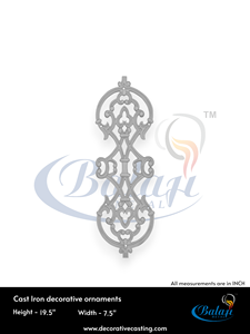 Panneaux décoratifs architecturaux en fer forgé robustes Balaji Metals BM-170, cadre en fonte 19,5x7,5W, revêtement poudré anti-escalade - Product Image 3