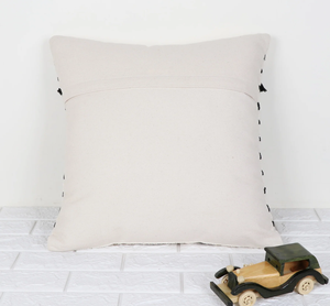 Hand Tufted Texture Boho Black and Ivory <b>Cushion</b> <b>Cover</b> Handmade Decorative Pillow Case for Sofa Bedroom Living Room Home Decor - Product Image 2